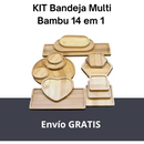 KIT Bandeja Multi Bambú 14 en 1