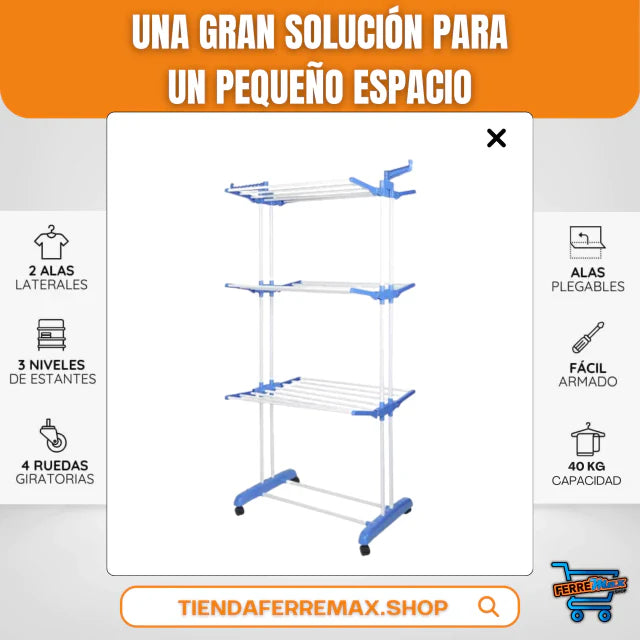 Tender Vertical de 3 Niveles Plegable (ENVÍO GRATIS)