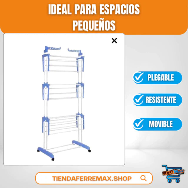 Tender Vertical de 3 Niveles Plegable (ENVÍO GRATIS)