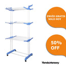 Tender Vertical de 3 Niveles Plegable (ENVÍO GRATIS)